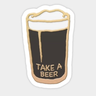 Take a Beer Vintage Artwork Sticker